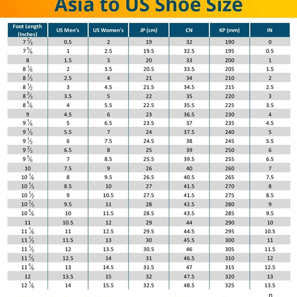 Shoe Size Chart Tamplets - Picture 8 of 10